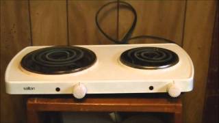 Salton 2 Burrner Hot plate Review [upl. by Faustena]