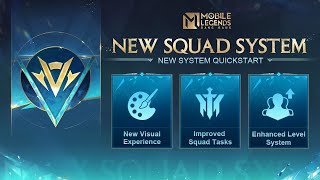 New Squad System Introduction  Mobile Legends Bang Bang [upl. by Lovering]