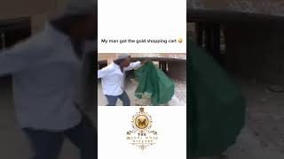 Gold Shopping Cart funny shorts trending viral entertaiment [upl. by Cilka]