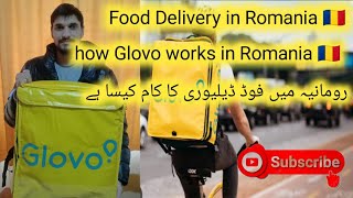 Food delivery job in Romania  Food delivery with Romanians  How glovo works in Romania [upl. by Gelb588]