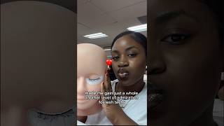 Doing Lash Extensions for the First Time in Beauty School [upl. by Free]