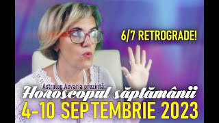 Numai SASEs norocoase 🍀 Pardon RETROGRADE⭐Horoscopul saptamanii 410 SEPTEMBRIE 2023 cu ACVARIA [upl. by Jahn364]