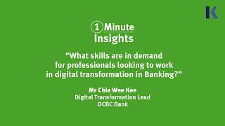 1MinuteInsights  What skills are in demand for those entering digital transformation in Banking [upl. by Anilehs]