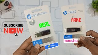 Unboxing Review And Testing HP original pendrive vs Fake pandrive [upl. by Innus]