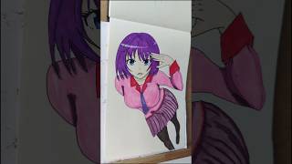 Drawing Senjougahara Hitagi timelapse monogatari arrtx [upl. by Iva]