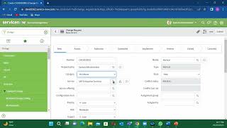 HOW TO CREATE A CHANGE REQUEST USING 2022 VERSION OF SERVICENOW [upl. by Enelam243]