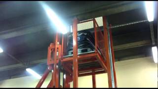 Pallet Elevator with Roller Conveyor by ICM [upl. by Ilrahs436]