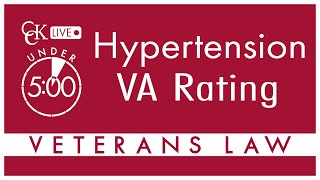 Hypertension VA Rating Explained [upl. by Atalanta657]