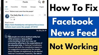 How to Fix Facebook News Feed Not Working Today  Facebook News Feed Settings [upl. by Waverly]