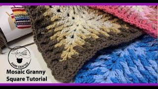 Mosaic Granny Square Tutorial [upl. by Nycila60]