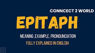 What Does epitaph Means  Meanings And Definitions With epitaph in ENGLISH [upl. by Almeta]