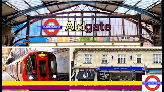 London Underground Action at Aldgate Station HampC Line  19062022 [upl. by Assyral]