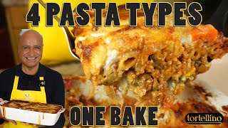 LASAGNA STYLE PASTA BAKE 4 Italian Pastas One Lovely Dish [upl. by Nesaj]