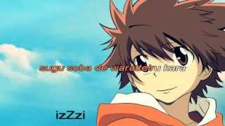 KARAOKE  Katekyo Hitman Reborn  Dive to World  instrumental  lyrics [upl. by Birck]