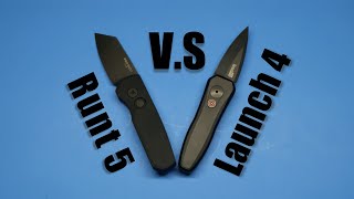 ProTech Runt 5 vs Kershaw Launch 4 What Is The Best CA Legal Auto Review and Unboxing [upl. by Eelessej298]