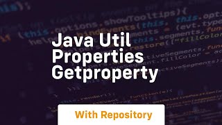 java util properties getproperty [upl. by Ahsinat]