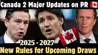 CANADA PR 🇨🇦 2 MAJOR UPDATES ON STUDY VISA amp WORK PERMIT for 2025 to 2027 canada pr visa india [upl. by Isborne]