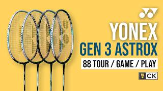 Yonex Astrox 88S amp 88D Tour Game Play Gen 3 racket review amp comparison Too many models [upl. by Dumah327]