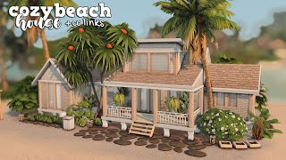 cozy beach house 🐚  the sims 4 speed build   cc links [upl. by Rehpotsirh]