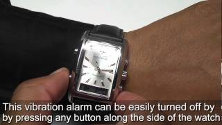 VQ500 Vibrating Alarm Dress Watch Introduction [upl. by Helman652]