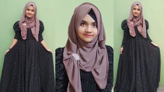 Stylish Hijab with GownAbayaBurkha  Hijab style with gown  Hijabi Star ❤️ [upl. by Mak]