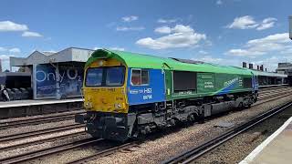 GBRF class 66 66796 passing through tonbridge ￼ station ￼ [upl. by Stephine225]