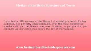 Mother of the Bride Wedding Speech Tips to Remember [upl. by Anileba]