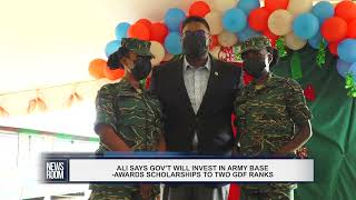 ALI SAYS GOV’T WILL INVEST IN ARMY BASE AWARDS SCHOLARSHIPS TO TWO GDF RANKS [upl. by Aramat]