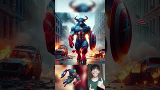 Superheroes but Minotaur 🔥 Copycat Machine  Marvel amp DC characters avengers marvel shorts [upl. by Carrington735]