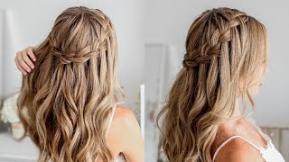 How to do a Waterfall Braid  Tutorial HAIRSTYLE [upl. by Dracir]