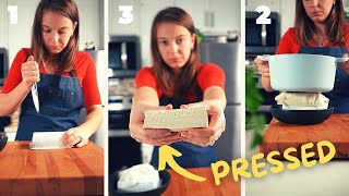 How to Press Tofu Easy Way 🥫 [upl. by Othello]