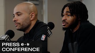 Jordi Fernández and Cam Thomas PostGame Press Conference  Nets at Celtics [upl. by Aicercul423]