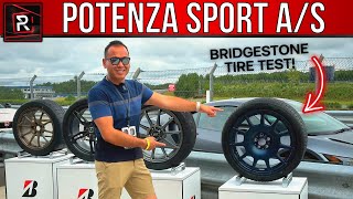 The New Bridgestone Potenza Sport AS Is A Well Rounded AllWeather Performance Tire [upl. by Nylevol]