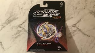 Beyblade Burst Pro Series Zwei Luinor Unboxing And QR Code [upl. by Velick]