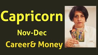 Capricorn Career  NovDec Excellent results of the hard work done growth in money amp wealth [upl. by Rednazxela]