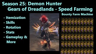 Diablo 3 Season 25  Demon Hunter Gears of DreadlandsBountySpeed Farming GuideMaterial Farming [upl. by Koa]