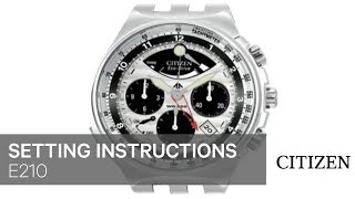 Citizen Watch Setting Instruction — E210 [upl. by Yborian]