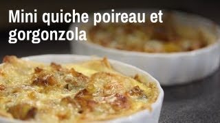 Recette de mini quiche poireau et gorgonzola [upl. by Andras427]