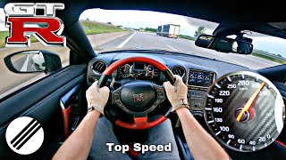 NISSAN GTR R35 333kmh TOP SPEED DRIVE ON GERMAN AUTOBAHN 🏎 [upl. by Gnex]