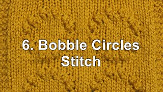 Knitting Stitch Pattern  6 Bobble Circles Stitch [upl. by Ervin731]