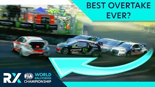 Best Motorsport Overtake EVER World RX Rallycross EPIC pass by Kevin Eriksson with amazing drift [upl. by Leahcar]