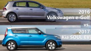 2016 Volkswagen eGOLF vs 2017 Kia SOUL EV technical comparison [upl. by Brandea]