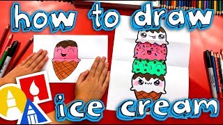 How To Draw An Ice Cream Tower Folding Surprise [upl. by Thayne330]