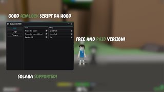 SHOWCASING FREE DA HOOD AIMLOCK SCRIPT WORKS ON SOLARA UNDETECTED [upl. by Luanne]