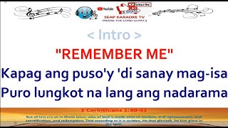 REMEMBER ME KARAOKE LYRICS BY RENZ VERANO [upl. by Yedoc739]