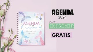 DIY AGENDA 2024 para imprimir gratis ♥Aylén [upl. by Yvad328]