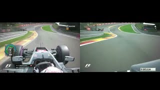 Spa 2017 Q1 onboard  Magnussen 145535 vs Grosjean 145728 [upl. by Linea]