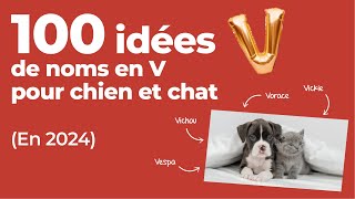 Les meilleurs noms en V pour chiens et chats année 2024 [upl. by Leba]