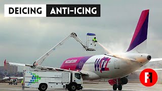 Wizz Air DeicingAntiicing Operations airplanespotting [upl. by Aicia]