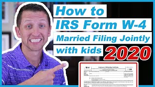 How to fill out IRS form w 4 2020 Married Filing Jointly [upl. by Yahiya]